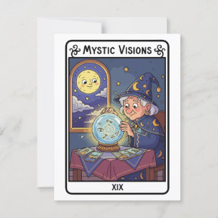 Mystic Visions - Fortune Teller mit Crystal Ball Postkarte