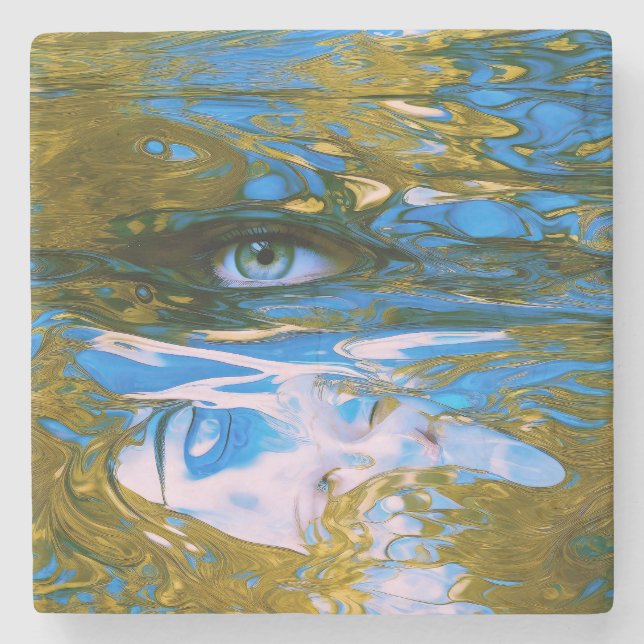 Mystic Waters Steinuntersetzer (Vorderseite)