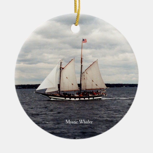 Mystic Whaler Keramik Ornament (Vorne)
