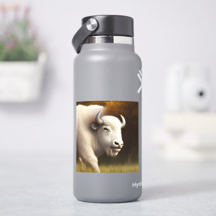 Mystic White Buffalo Digitale Kunst Vinyl Aufkleber