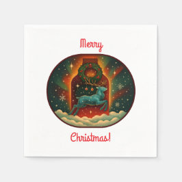 Mystic Winter Stag Serviette