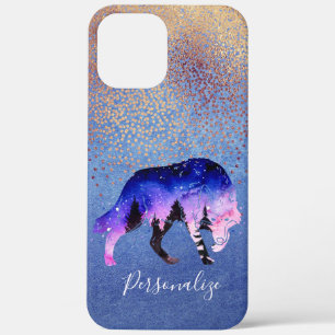 Mystic Wolf Spirit Animal Glitzer Glam personalisi Case-Mate iPhone Hülle