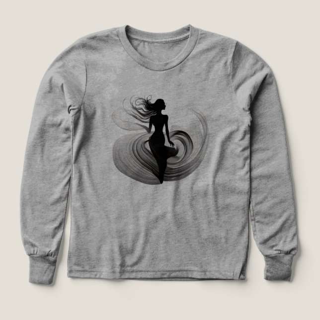 Mystic Woman in Motion – Elegant Silhouette (Design Vorderseite)