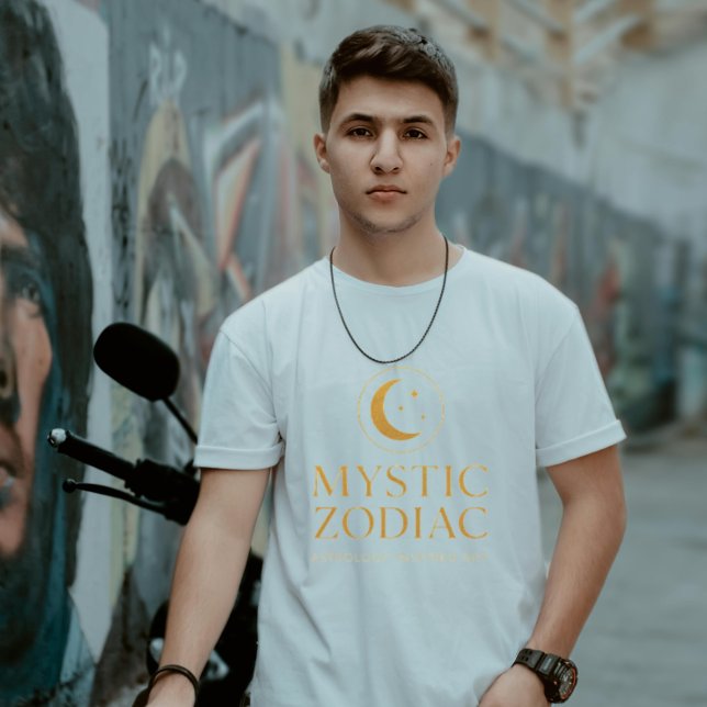 Mystic Zodiac Luxury Dark Purple Gold Astrology Sy T-Shirt (Von Creator hochgeladen)
