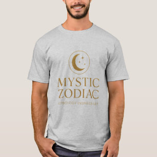 Mystic Zodiac Luxus Dunkelviolett Gold Astrologie T-Shirt