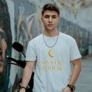 Mystic Zodiac Luxus Dunkelviolett Gold Astrologie  T-Shirt