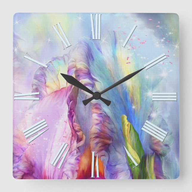 Mystical Abstrakt Quadratische Wanduhr (Vorderseite)