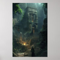 Mystical Ancitical Ruins Fantasy Poster
