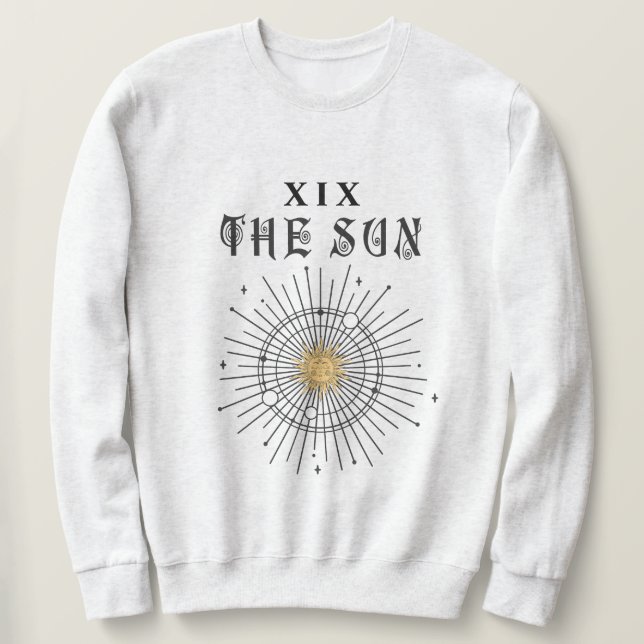 Mystical B Fortune Tarot The Sun Halloween Gothic Sweatshirt (Design vorne)
