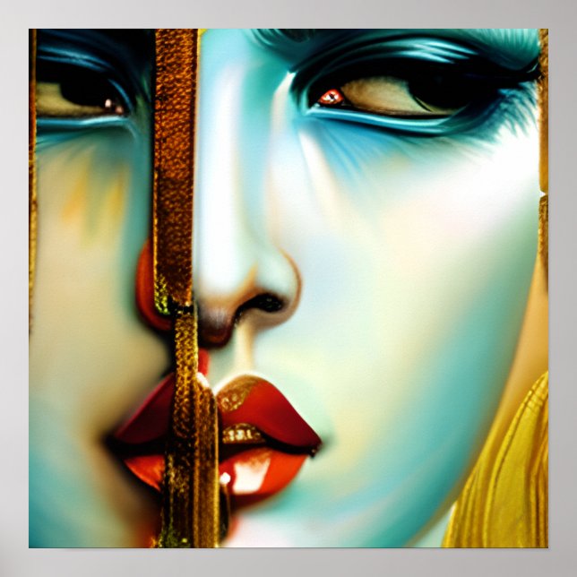 Mystical Beauty Golden Goddess Poster (Vorne)