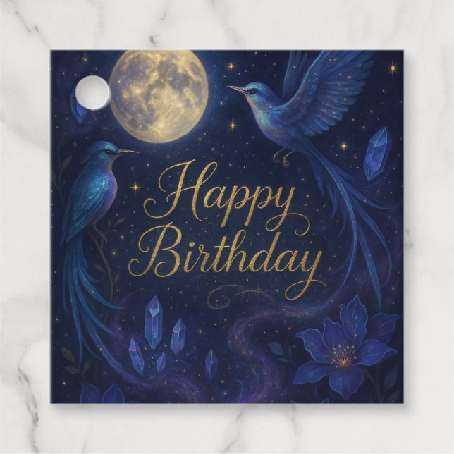 Mystical Birthday-Geschenk-Tag Geschenkanhänger (Vorderseite)