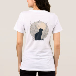 Mystical Black Cat Moonlight T - Shirt