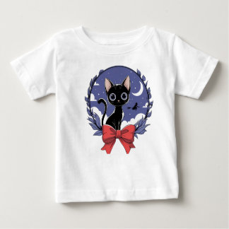 Mystical Black Cat Nighcape Baby T-shirt