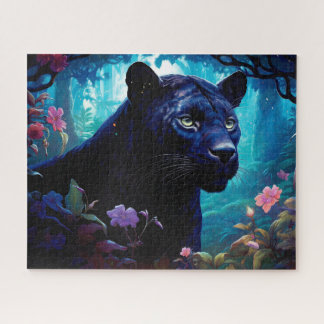 Mystical Black Panther Nature Themed Fantasy Puzzle