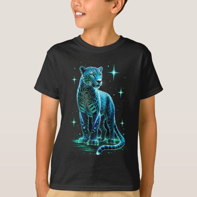 Mystical Blue Energy Jaguar T - Shirt (Vorderseite)