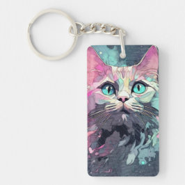 Mystical Blue Eyes Kitten | Niedliche Katze Schlüsselanhänger