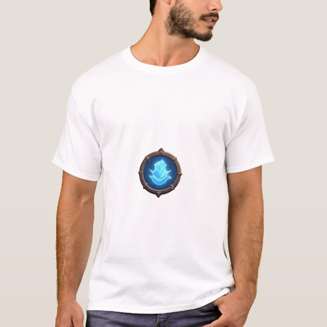 Mystical Blue Leaf Icon T-Shirt (Vorderseite)