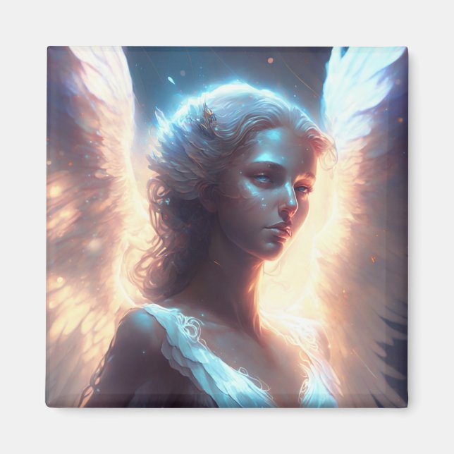 Mystical Blue Mit Augen Angel Magnet (Vorne)