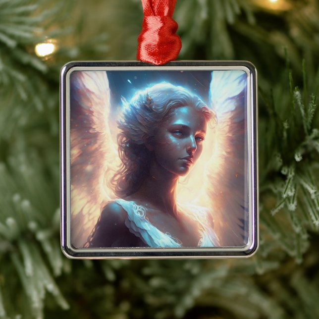 Mystical Blue Mit Augen Angel Ornament Aus Metall (Baum)