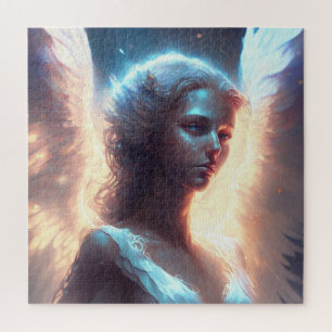 Mystical Blue Mit Augen Angel Puzzle