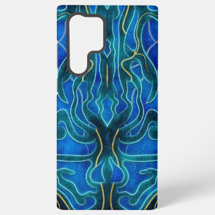 Mystical Blue Neon Ocean Kelpie Muster Samsung Galaxy Hülle
