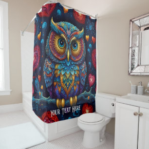 Mystical Blue Owl Duschvorhang
