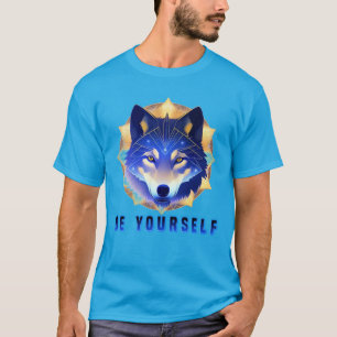 Mystical Blue Wolf Head T-Shirt
