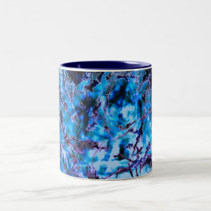 Mystical Blue Wolf Zweifarbige Tasse