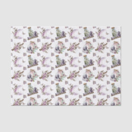 Mystical Boho Lavender Anemone Moon und Flaschen Seidenpapier