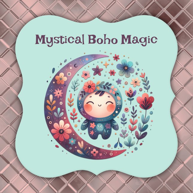 Mystical Boho Magic Maroon | Untersetzer (Von Creator hochgeladen)