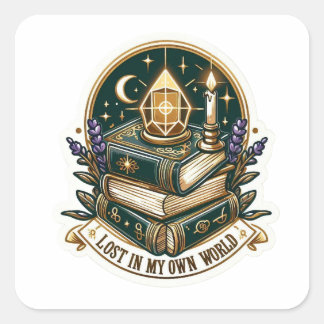Mystical Bookstack Sticker - Lost In My Own World 