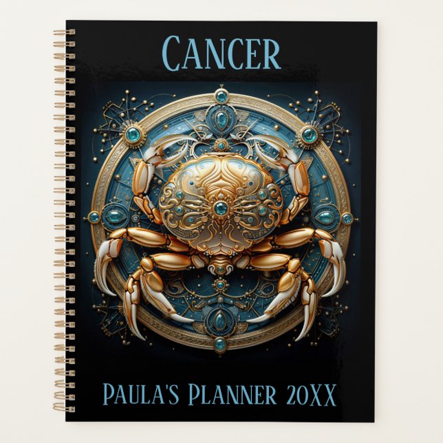 Mystical Cancer Zodiac Artwork  Planer (Vorderseite)