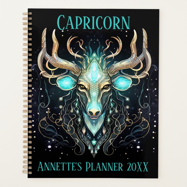 Mystical Capricorn Zodiac Artwork  Planer (Vorderseite)