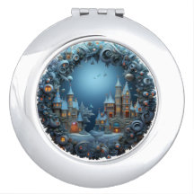 Mystical Castle Wreath Compact Mirror