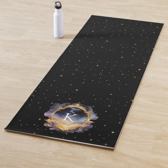 Mystical Celestial Blue Gold Yogamatte (Beispiel)