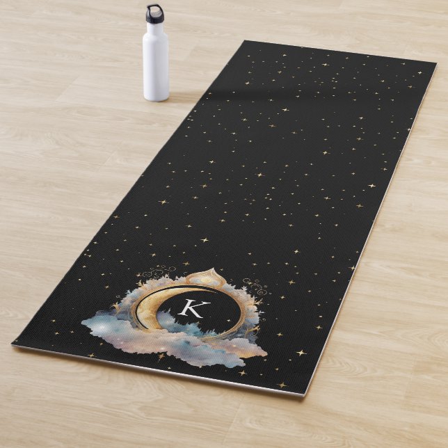Mystical Celestial Blue Gold Yogamatte (Beispiel)