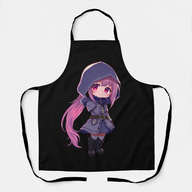 Mystical Chibi Apron – Cute Anime Style for Fantas Schürze (Vorderseite)