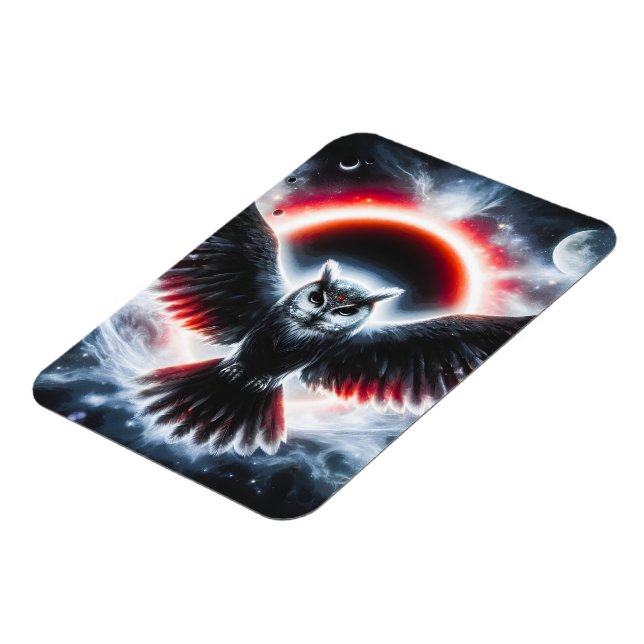 Mystical Cosmic Celestial Owl Magnet (Linke Seite)