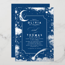 Mystical Crescent Moon Starry Night Boho Wedding