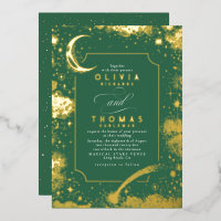 Mystical Crescent Moon Starry Night Boho Wedding