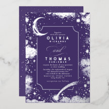 Mystical Crescent Moon Starry Night Boho Wedding