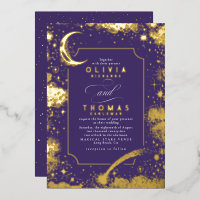 Mystical Crescent Moon Starry Night Boho Wedding