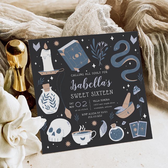 Mystical Crystal Fortune Teller 16 . Geburtstag Einladung (Von Creator hochgeladen)