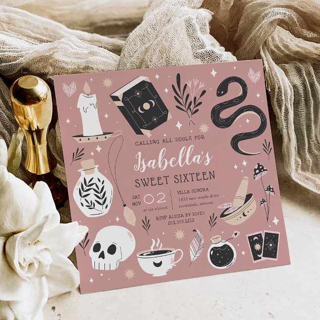 Mystical Crystal Fortune Teller 16 . Geburtstag Einladung (Von Creator hochgeladen)