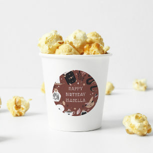 Mystical Crystal Fortune Teller Birthday Party Runder Aufkleber