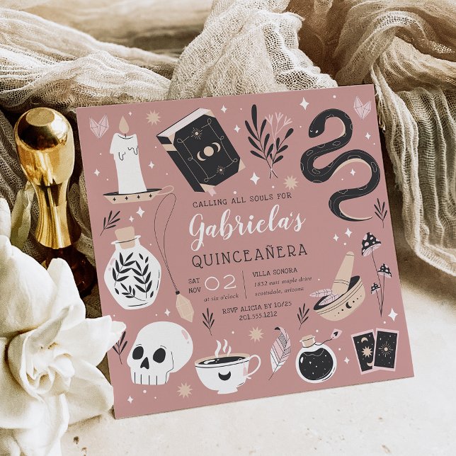 Mystical Crystal Fortune Teller Quinceanera Einladung (Von Creator hochgeladen)