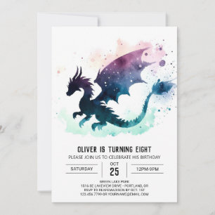 Mystical Dragon Birthday individuell anpassbar Einladung