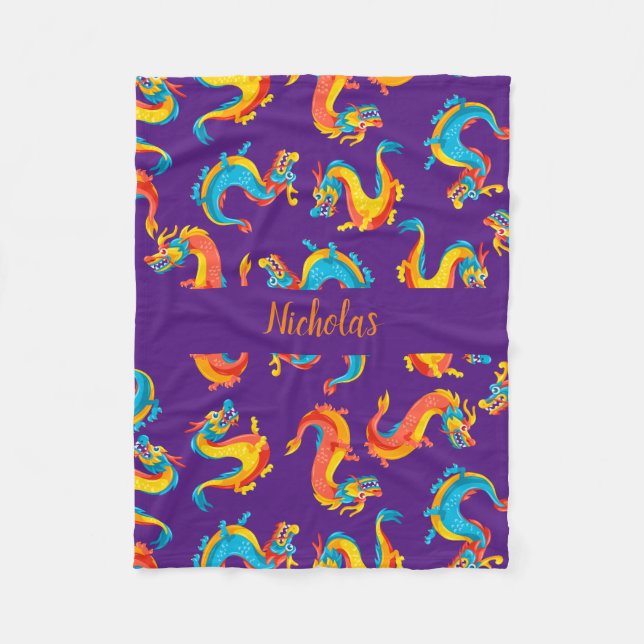 Mystical Dragon Blanket für Fantasy Liebhaber Fleecedecke (Vorderseite)