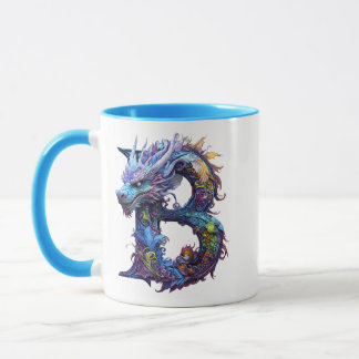 Mystical Dragon - Buchstabe B Tasse
