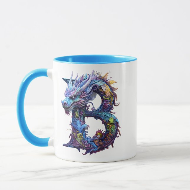 Mystical Dragon - Buchstabe B Tasse (Links)